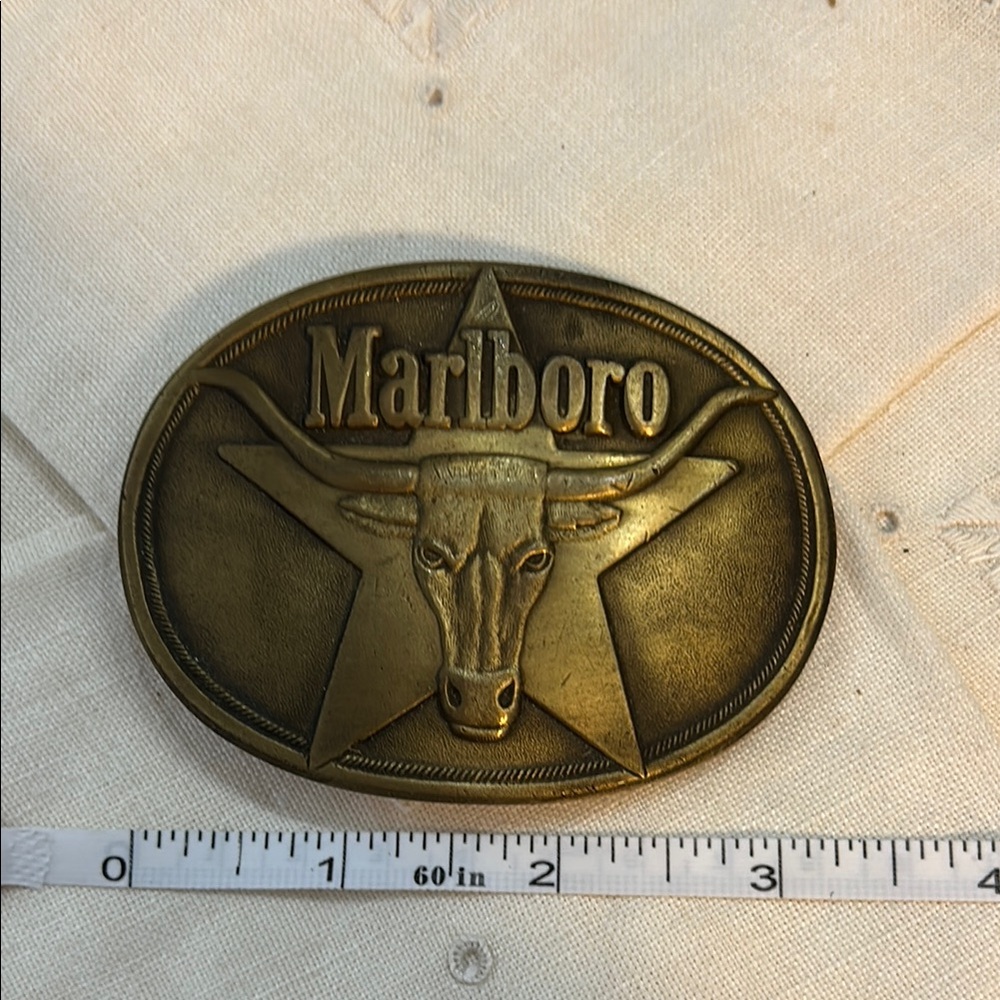 Marlboro Gold Bull Star Belt Buckle